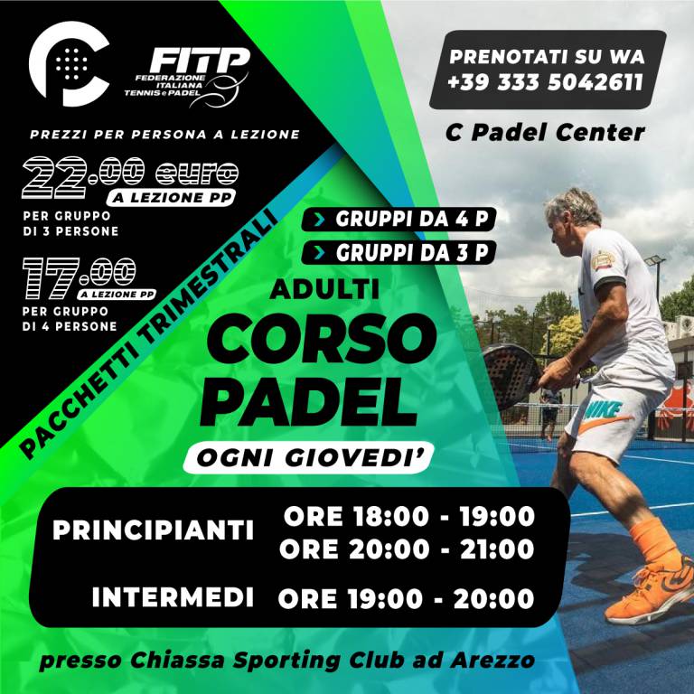 centro padel Chiassa Sporting Club ad Arezzo